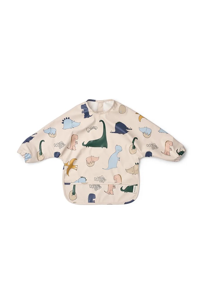 Liewood Śliniak dziecięcy Merle Printed Cape Bib beżowy LW18136.9BY2
