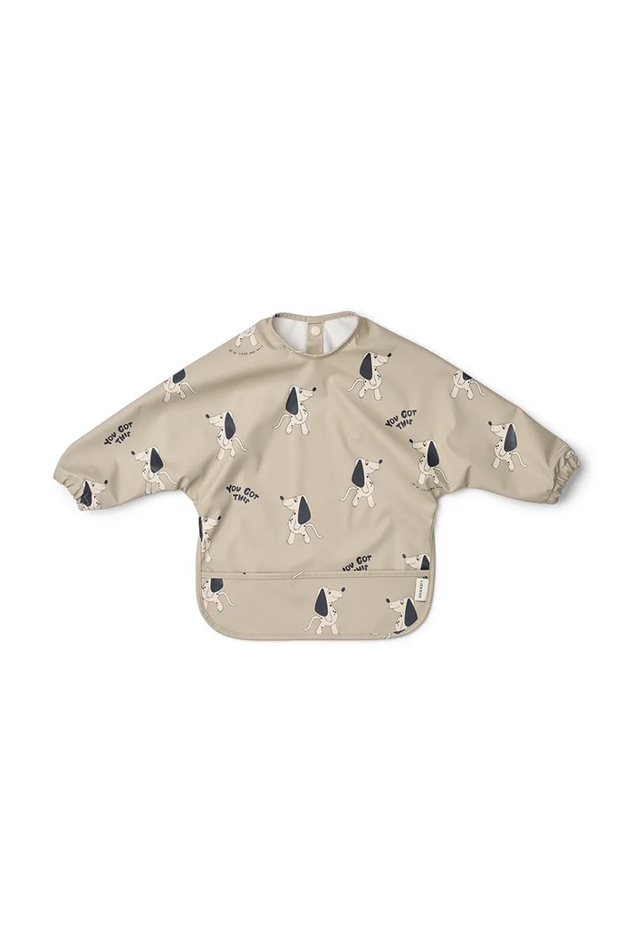 Liewood Śliniak dziecięcy Merle Printed Cape Bib szary LW18136.9BY2