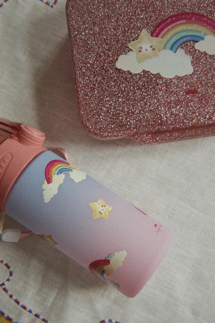 Μπουκάλι νερού παιδικό WATER BOTTLE RAINBOW Konges Sløjd ροζ KS106329.9BY2