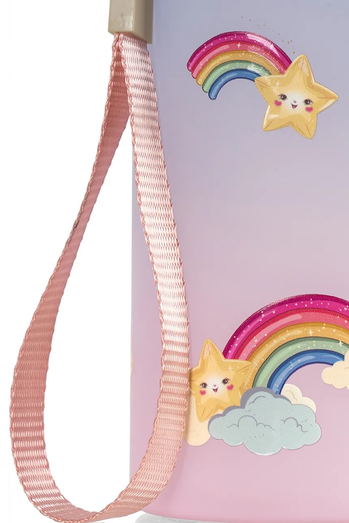 Μπουκάλι νερού παιδικό WATER BOTTLE RAINBOW Konges Sløjd KS106329.9BY2 ροζ