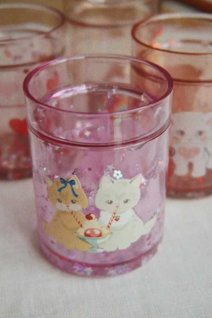 Κοριτσίστικα Konges Sløjd Σετ κούπες παιδικές 4 PACK GLITTER CUPS KS105866.9BY2 ροζ