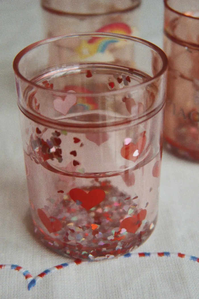 Σετ κούπες παιδικές 4 PACK GLITTER CUPS Konges Sløjd KS105866.9BY2 ροζ