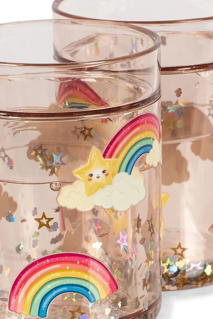 Konges Sløjd Σετ κούπες παιδικές 2 PACK GLITTER CUPS KS105837.9BY2 ροζ AW26