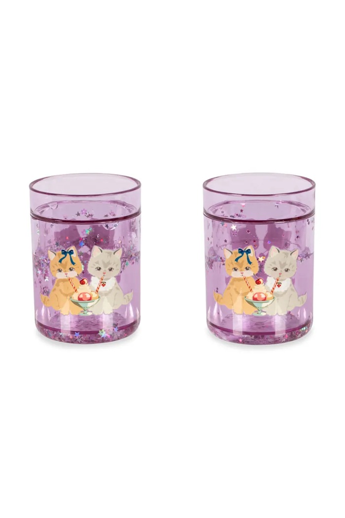 Konges Sløjd Σετ κούπες παιδικές 2 PACK GLITTER CUPS μωβ KS105837.9BY2