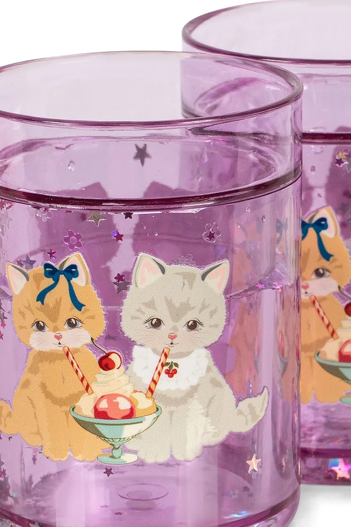 Konges Sløjd Σετ κούπες παιδικές 2 PACK GLITTER CUPS KS105837.9BY2 μωβ AW26