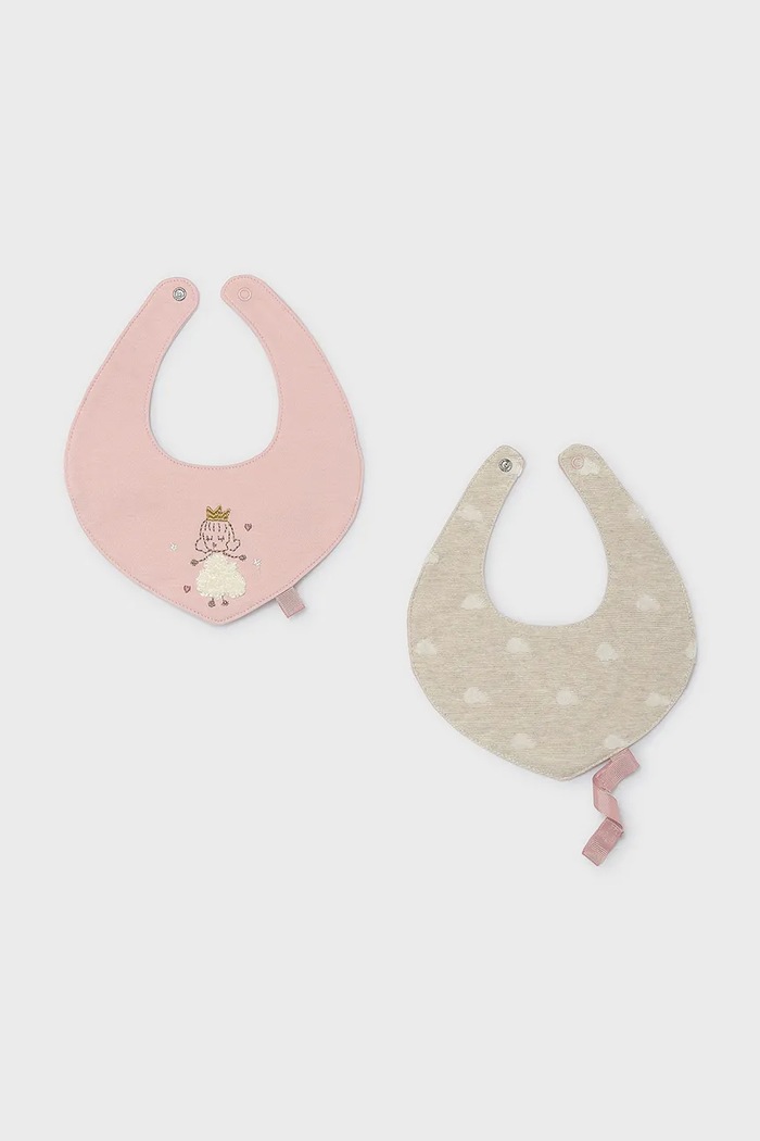 Mayoral Newborn слинявчик для немовлят бавовняний 2 шт. рожевий 9140.2C.Newborn.9BY2