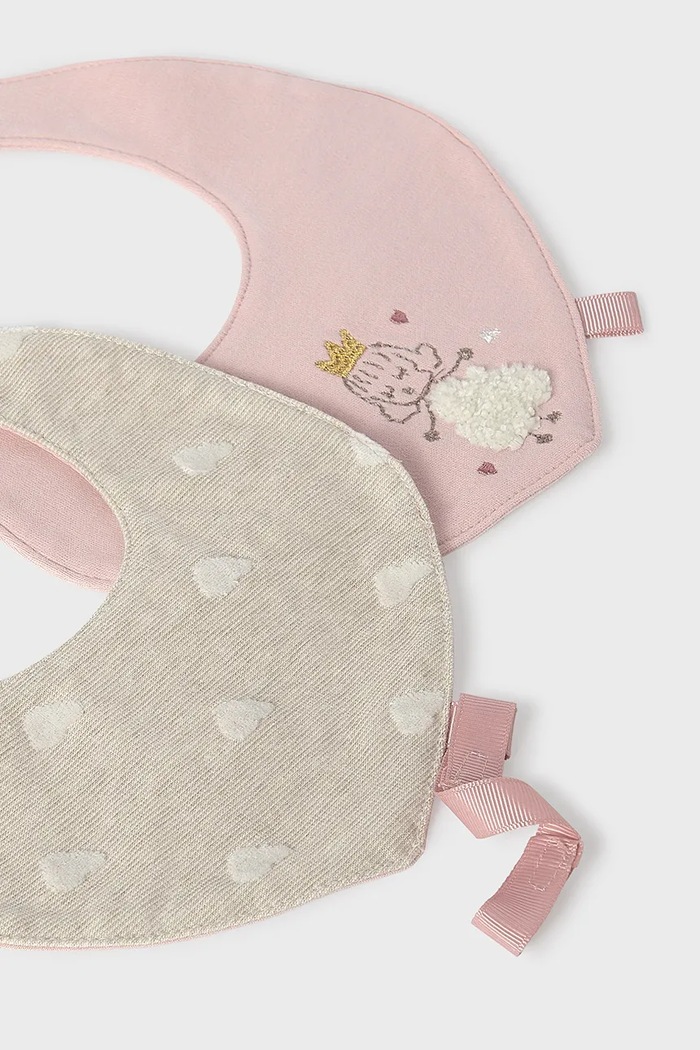 Mayoral Newborn слинявчик для немовлят бавовняний 2 шт. 9140.2C.Newborn.9BY2 рожевий AW26