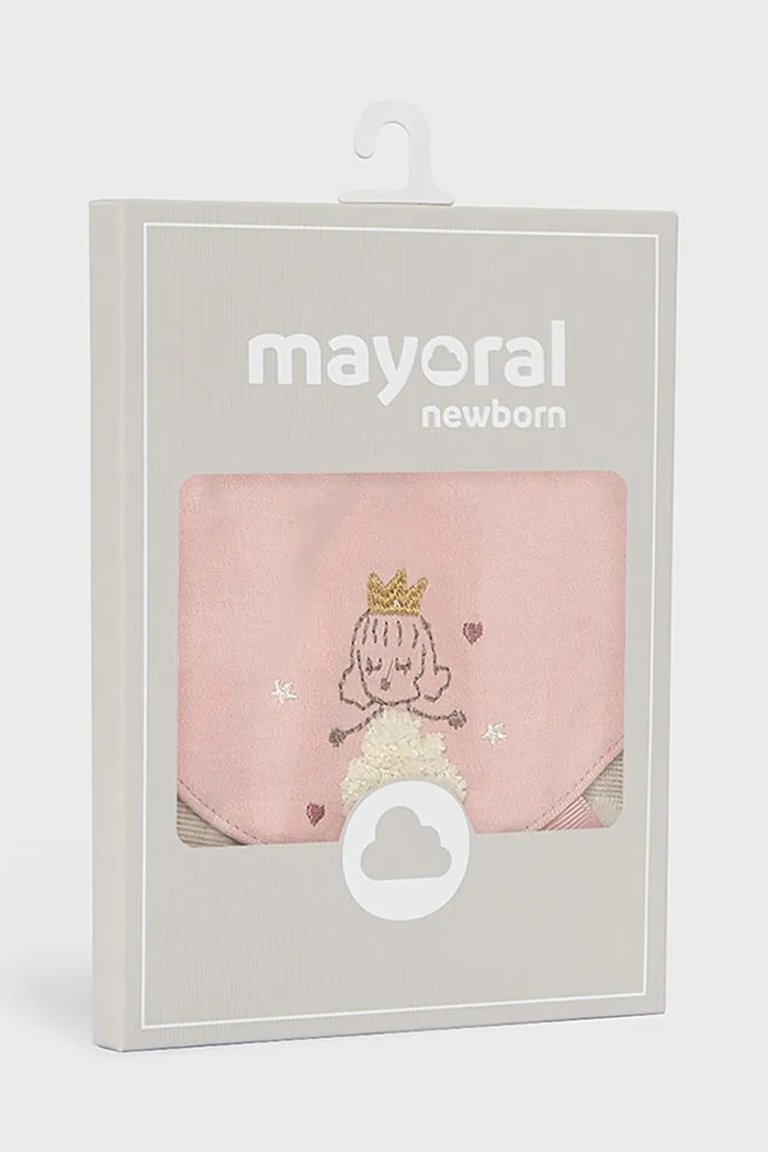Хлопчик Mayoral Newborn слинявчик для немовлят бавовняний 2 шт. 9140.2C.Newborn.9BY2 рожевий