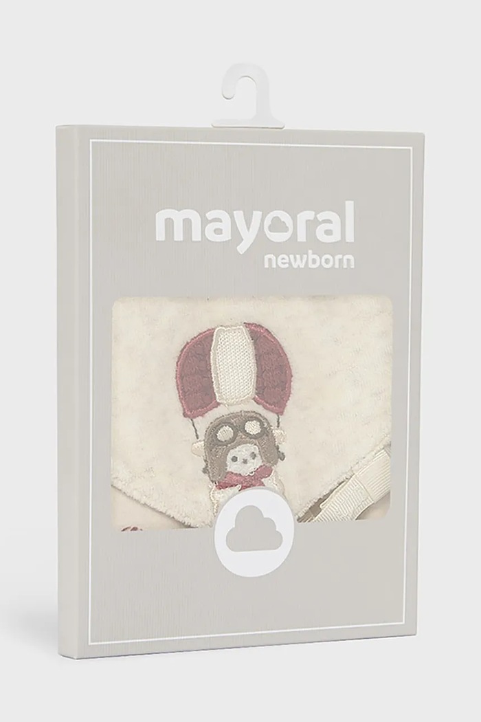 Хлопчик Mayoral Newborn слинявчик для немовлят бавовняний 2 шт. 9140.2C.Newborn.9BY2 бежевий