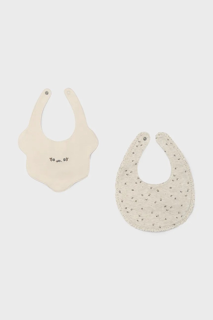 Mayoral Newborn Слюнявчик для детей хлопковый 2 шт. бежевый 9139.2B.Newborn.9BY2