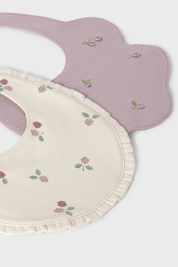 Mayoral Newborn Слюнявчик для детей хлопковый 2 шт. 9139.2B.Newborn.9BY2 фиолетовой AW26