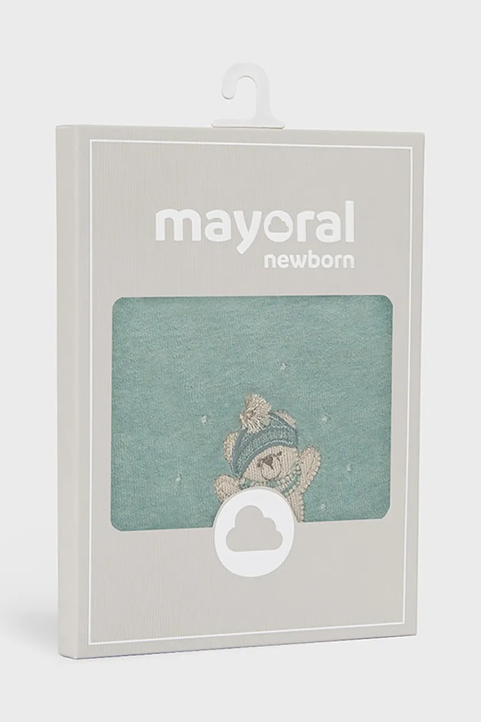 Chłopiec Mayoral Newborn Śliniak niemowlęcy 2-pack 9138.1F.Newborn.9BY2 turkusowy