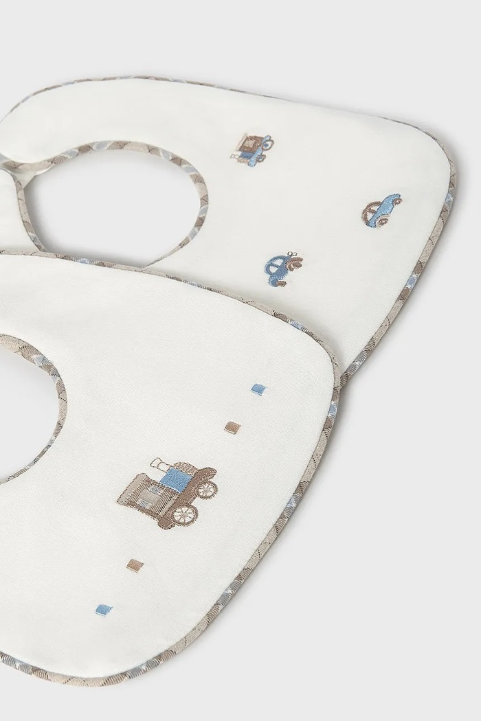 Mayoral Newborn слюнявчик для детей хлопковый 2 шт. 9137.1B.Newborn.9BY2 белый AW26