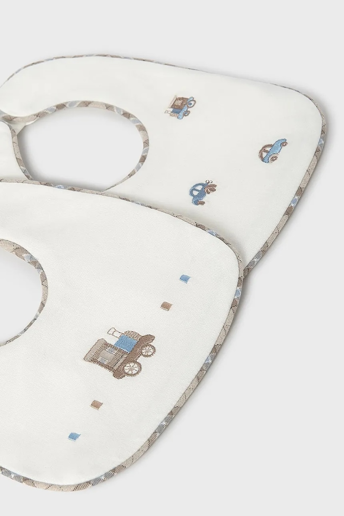 Mayoral Newborn слюнявчик для детей хлопковый 2 шт. 9137.1B.Newborn.9BY2 белый AW26