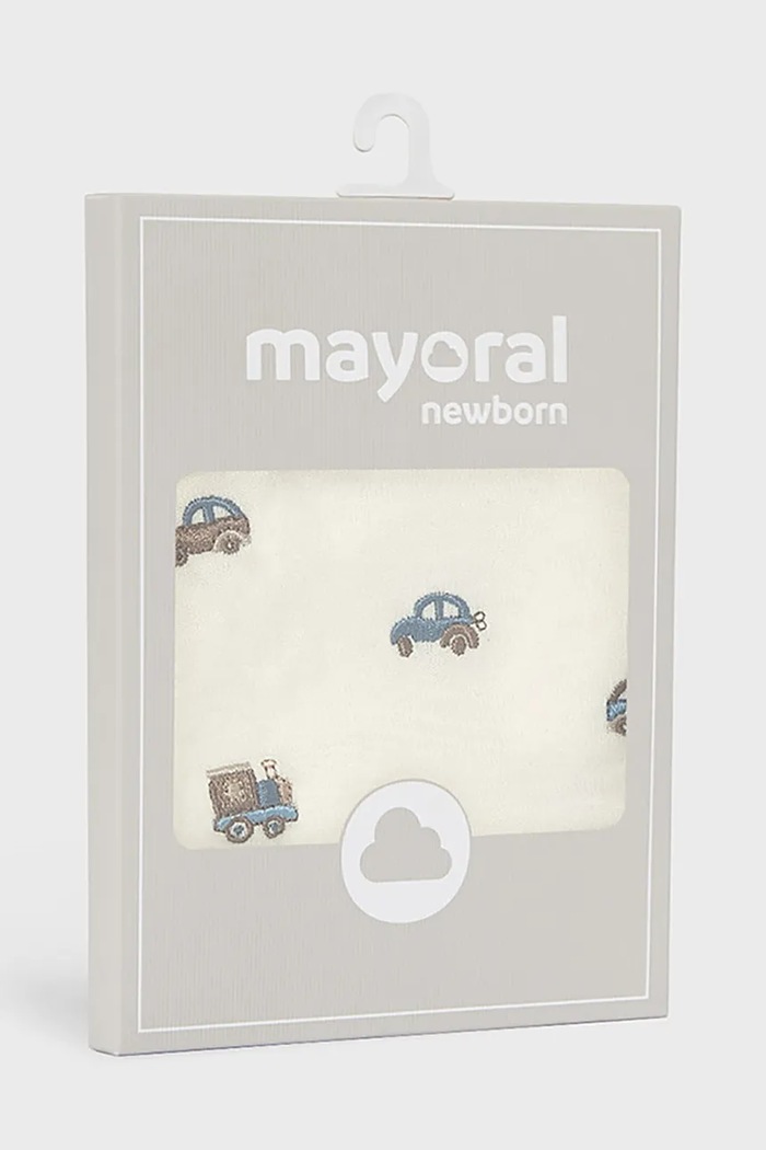 Мальчик Mayoral Newborn слюнявчик для детей хлопковый 2 шт. 9137.1B.Newborn.9BY2 белый