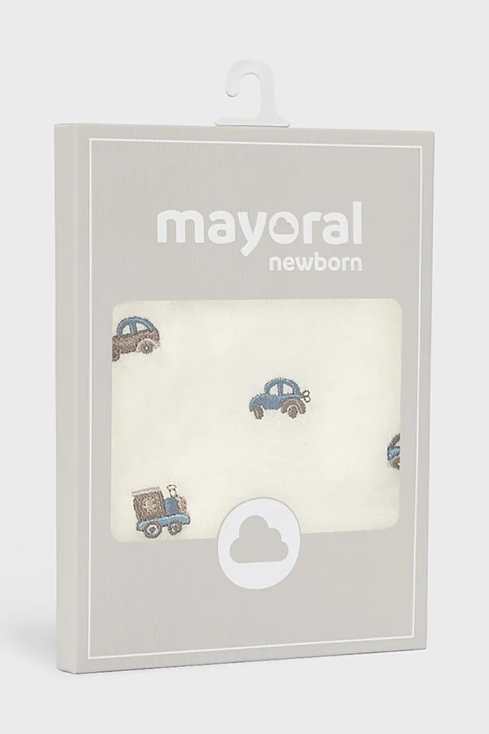 Мальчик Mayoral Newborn слюнявчик для детей хлопковый 2 шт. 9137.1B.Newborn.9BY2 белый