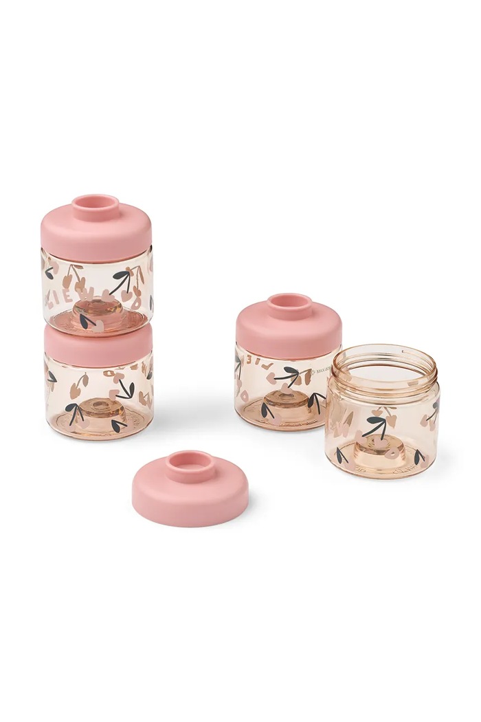 Liewood zestaw pudełek dziecięcy Dominique Food Tritan Boxes 100 ml 4-Pack LW20632.9BY2 różowy AW26