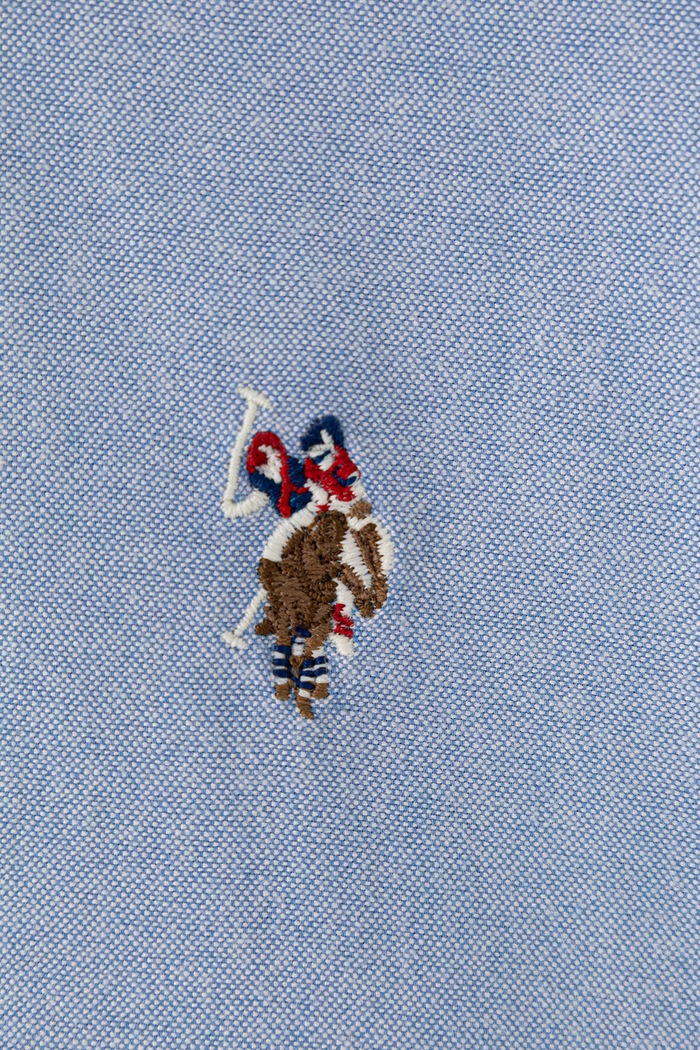Chłopiec U.S. Polo Assn. Koszula oxford dziecięca bawełniana USP3247 niebieski