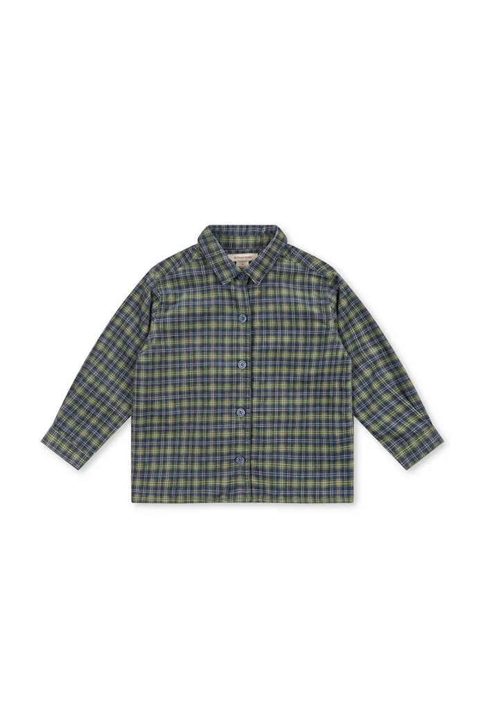 Konges Sløjd Koszula dziecięca bawełniana CARA LS SHIRT GOTS KS108135.9BY2 niebieski AW26