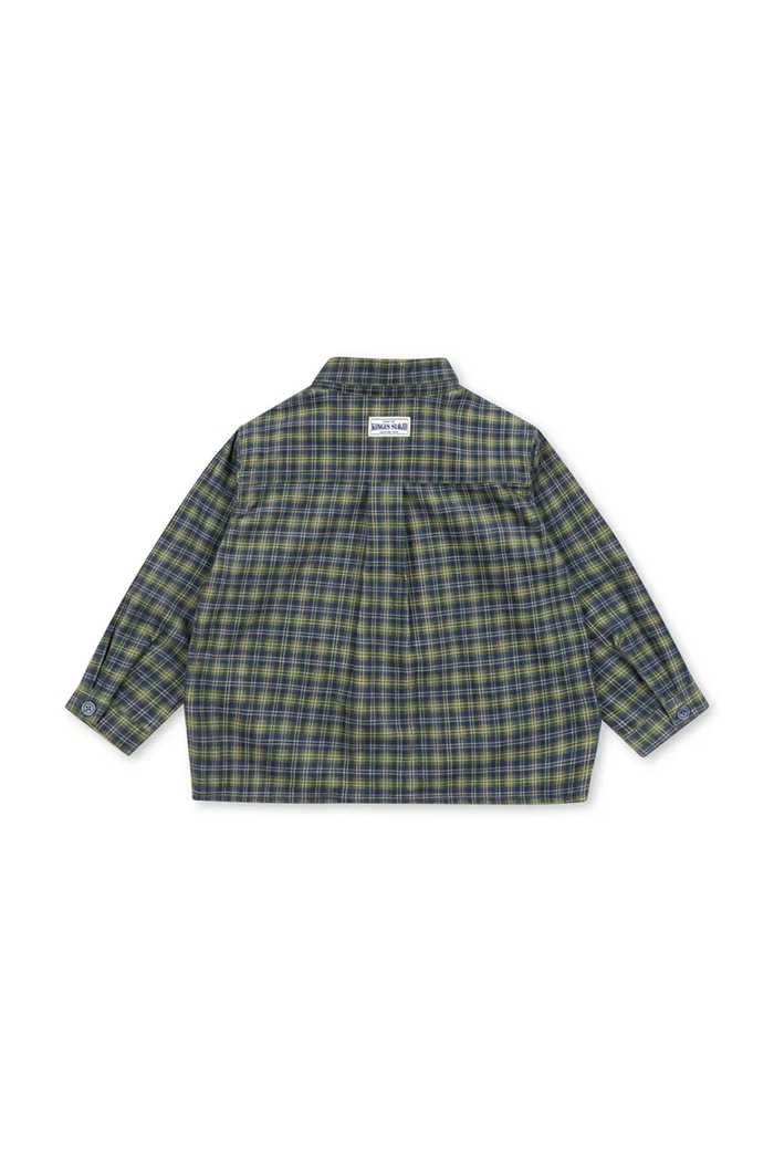 Chłopiec Konges Sløjd Koszula dziecięca bawełniana CARA LS SHIRT GOTS KS108135.9BY2 niebieski