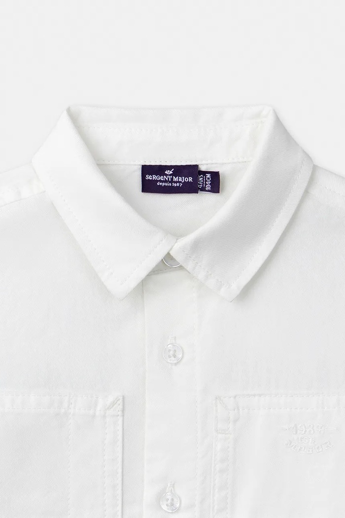 Αγορίστικα Sergent Major Πουκάμισο παιδικό βαμβακερό 26H3PG21CHM.110.122 λευκό