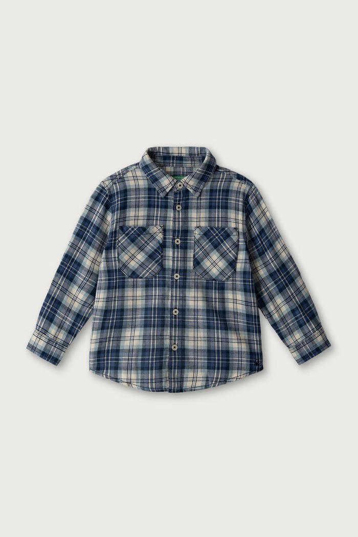 United Colors of Benetton Cămașă pentru copii din bumbac bleumarin 5PBAGQ03E.P.Seasonal