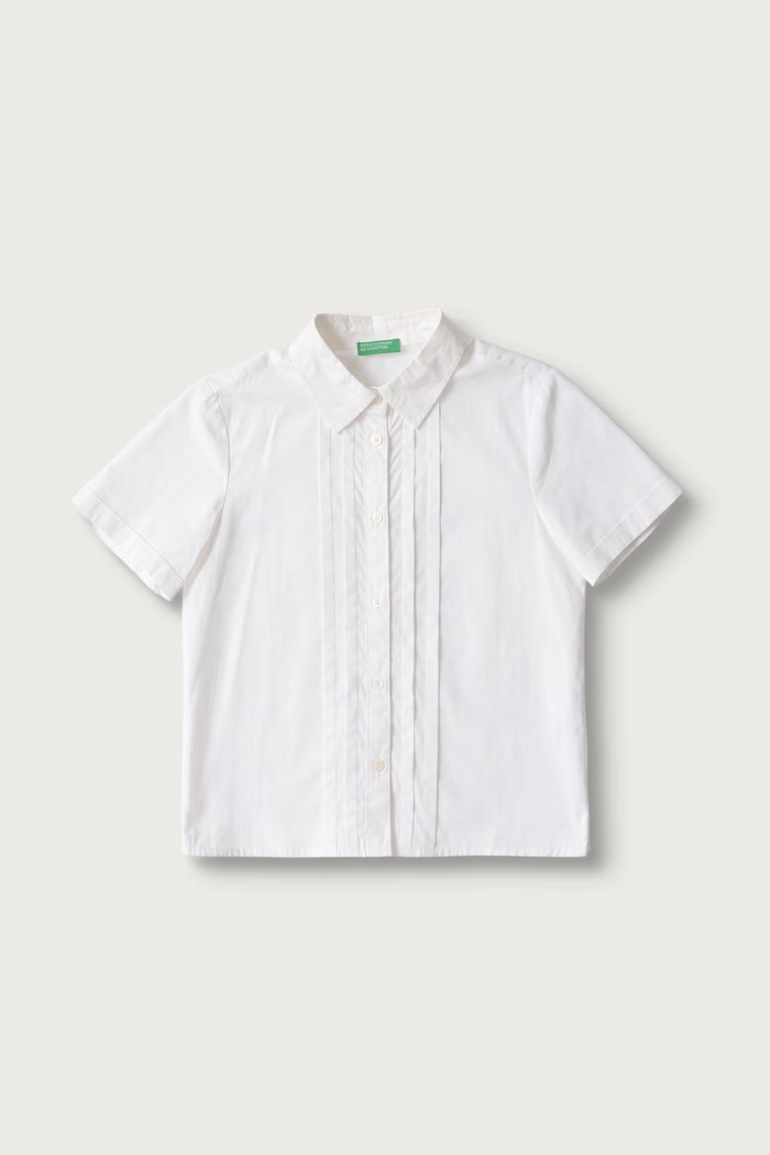 United Colors of Benetton Koszula dziecięca bawełniana biały 5EW7CQ01Y.G.Reproposal