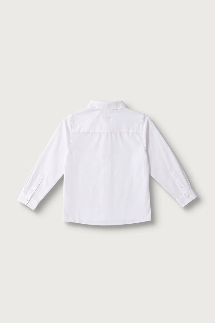 United Colors of Benetton Koszula dziecięca bawełniana 51UAGQ03F.P.Seasonal biały AW26