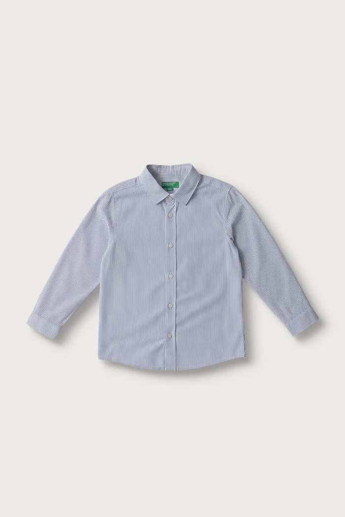 United Colors of Benetton Koszula dziecięca bawełniana niebieski 51UAGQ03F.P.Seasonal
