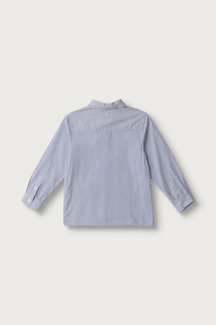 United Colors of Benetton Koszula dziecięca bawełniana 51UAGQ03F.P.Seasonal niebieski AW26