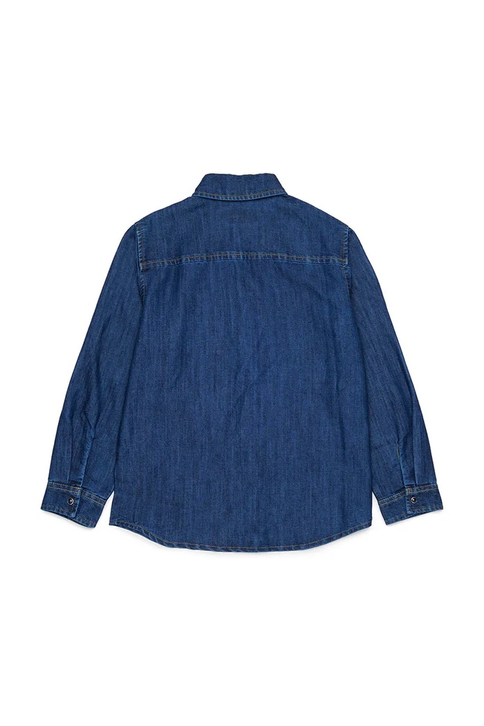 Diesel Koszula dziecięca bawełniana CSIMPLY-OVER SHIRT J01330.KXBUZ niebieski AW26