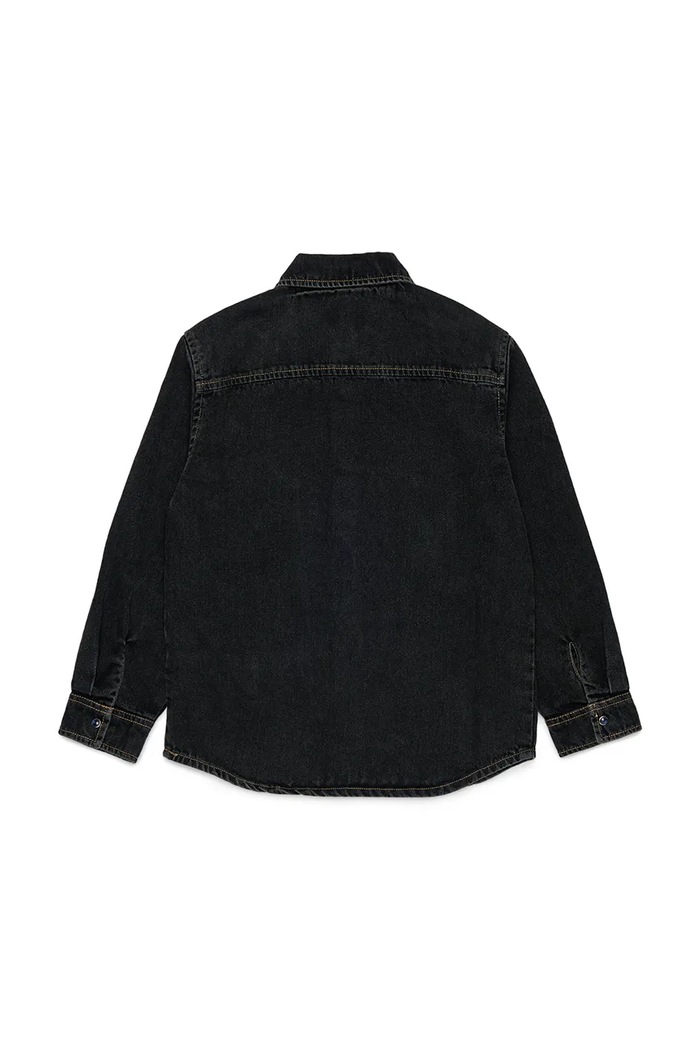Diesel Koszula dziecięca bawełniana CSIMPLY-OVER SHIRT J01330.KXBU6 czarny AW26