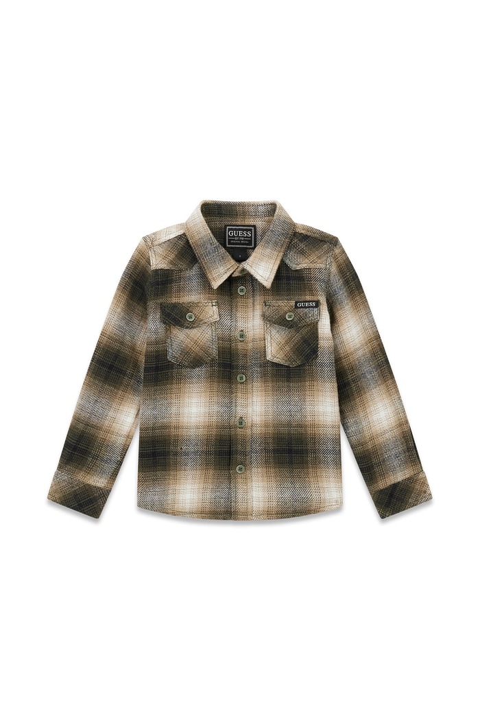 Guess Koszula dziecięca bawełniana beżowy N6BH03.W4124.9BY2