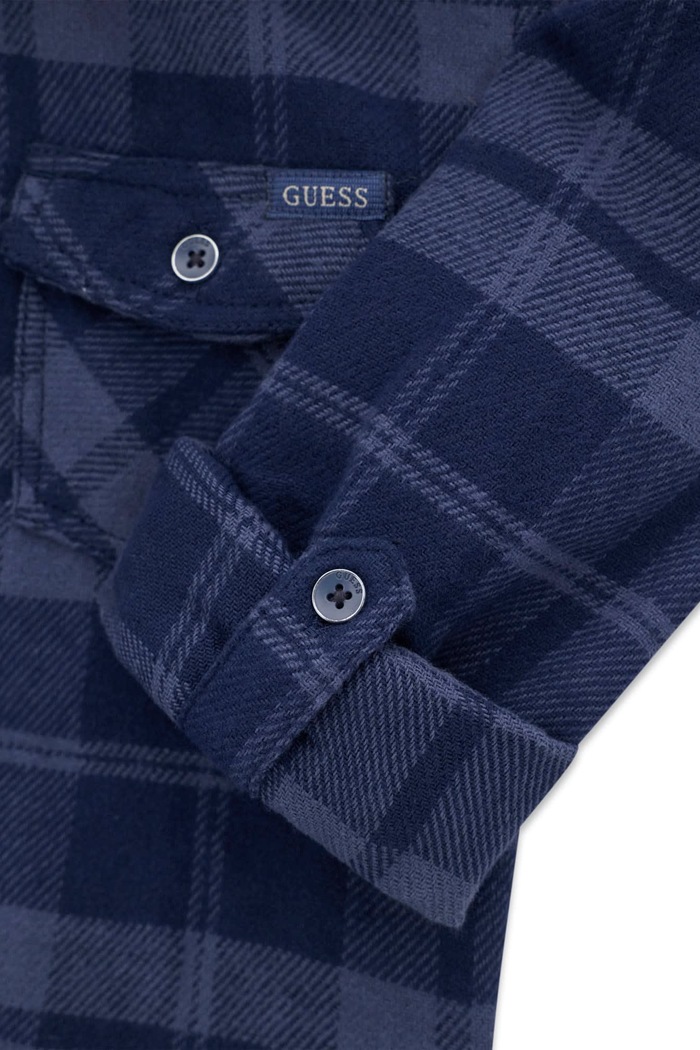 Chłopiec Guess Koszula dziecięca bawełniana L6BH06.W4210.9BY2 niebieski