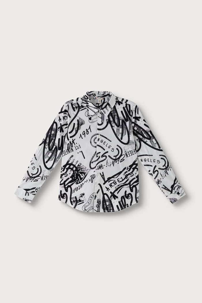 Guess Koszula dziecięca z bawełną biały L6BH01.W4106.9BY2