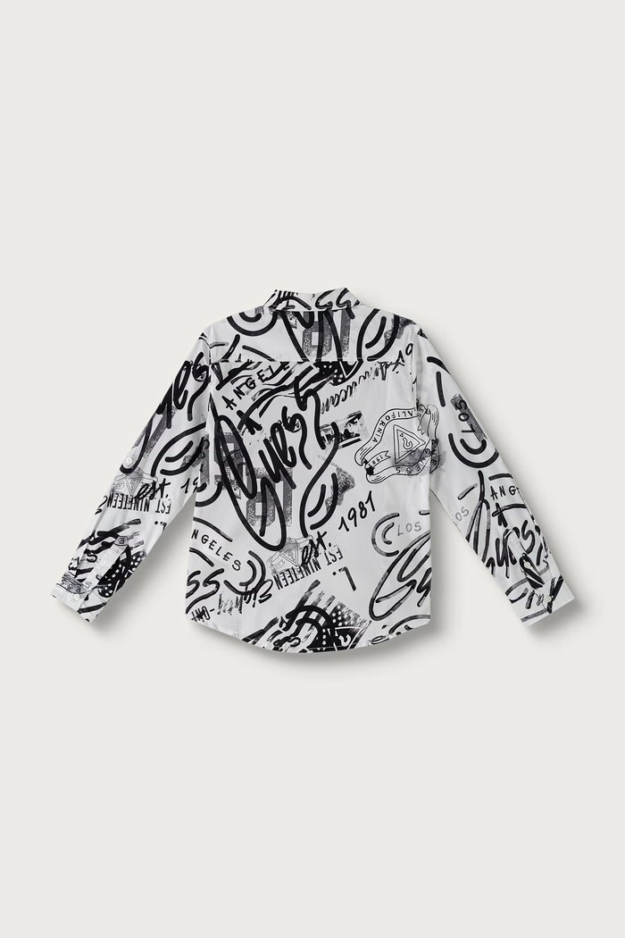 Guess Koszula dziecięca z bawełną L6BH01.W4106.9BY2 biały AW26