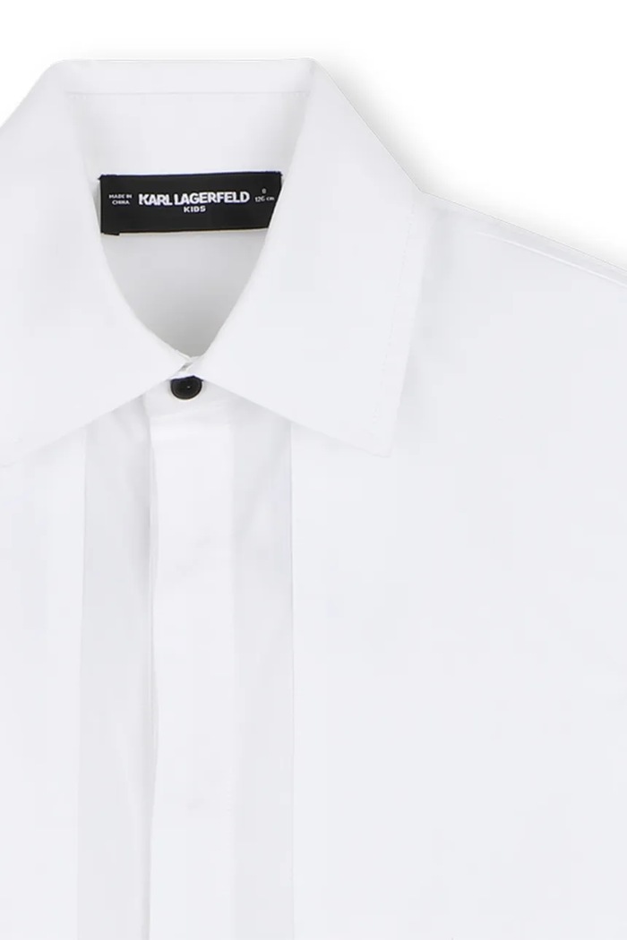 Момче Karl Lagerfeld риза за деца от памук Z31378.114.150 бял