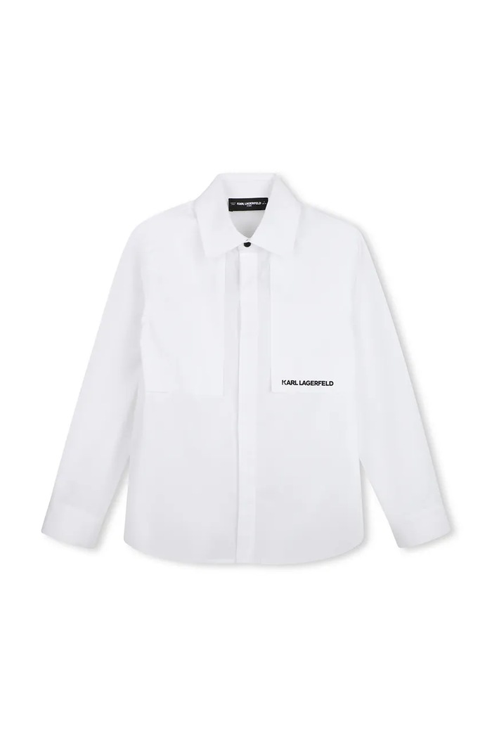 Karl Lagerfeld srajca otroška bombažna bela Z31378.162.174