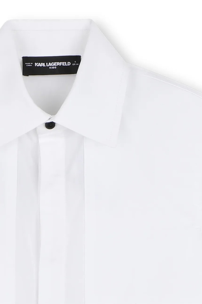 Dečki Karl Lagerfeld srajca otroška bombažna Z31378.162.174 bela