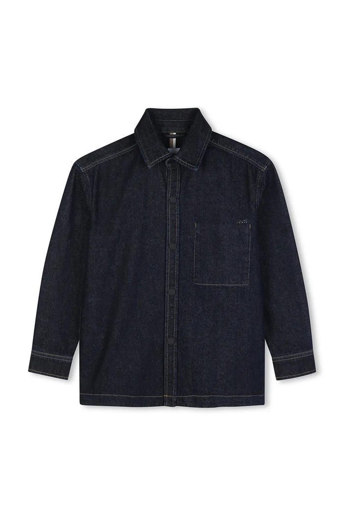 BOSS Koszula dziecięca jeansowa J53362.114.150 granatowy AW26