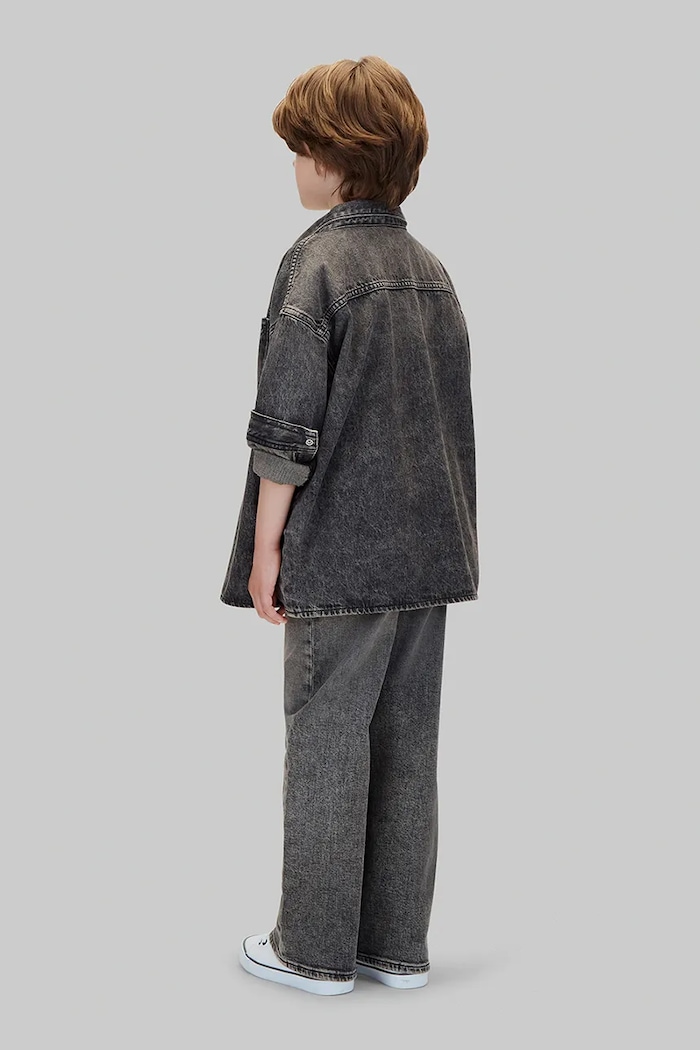 Koszula dziecięca bawełniana Calvin Klein Jeans LVCKFJD06B.9BY2 czarny