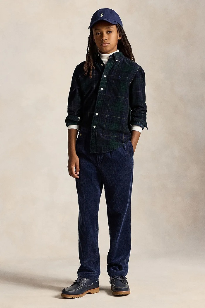 Košeľa detská bavlnená Polo Ralph Lauren 323B28200001 tmavomodrá