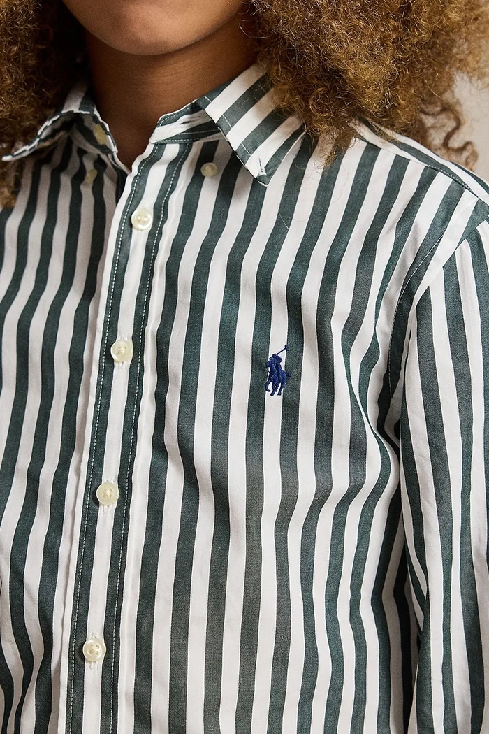 Košulja za djecu od pamuka Polo Ralph Lauren mornarsko plava 323979319505