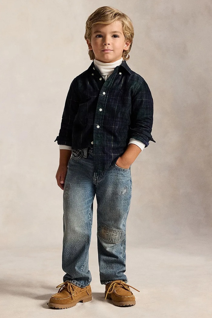 Košeľa detská bavlnená Polo Ralph Lauren 322B28200001 tmavomodrá