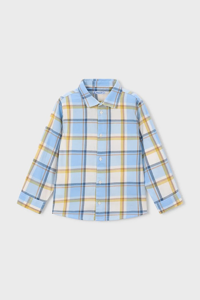 Mayoral košeľa detská s lyocellom 4102.5A.Mini.9BY2 modrá AW26