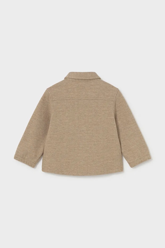 Mayoral сорочка дитяча з бавовною 2106.3D.Baby.9BY2 бежевий AW26