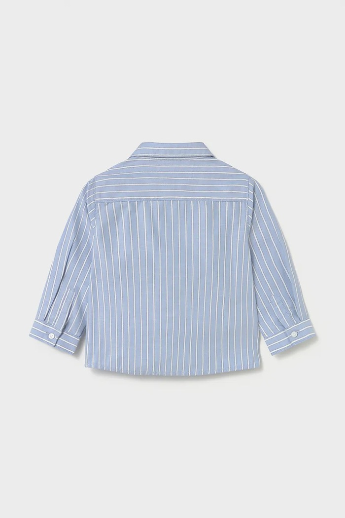 Mayoral сорочка дитяча бавовняна 124.3E.Baby.9BY2 блакитний AW26