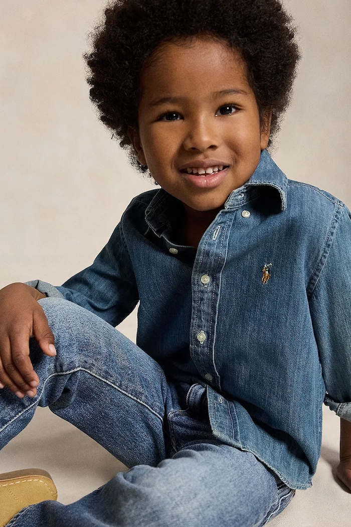 Polo Ralph Lauren košeľa detská rifľová 322713843001 modrá