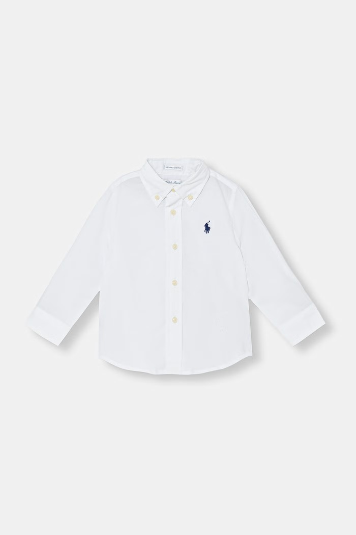 Polo Ralph Lauren košeľa dojčenská bavlnená biela 320952199002