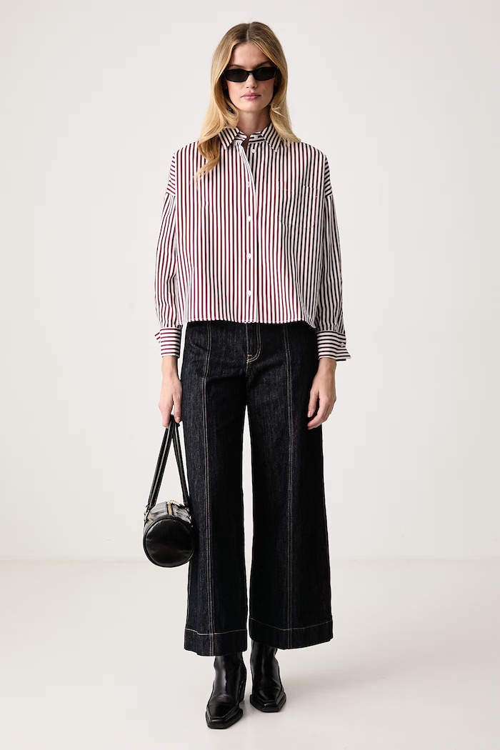 Weekend Max Mara Košulja za žene od pamuka WKDOVATTA 2625116052600 bordo AW26